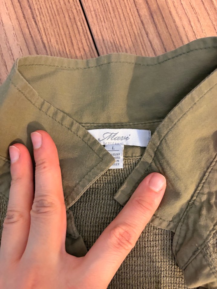 Erkek Keten Gömlek Uzun Kollu Düğmeli - Görsel 4