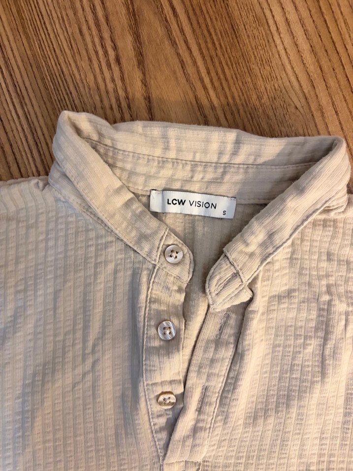 Erkek Kısa Kollu Keten Gömlek - Görsel 2