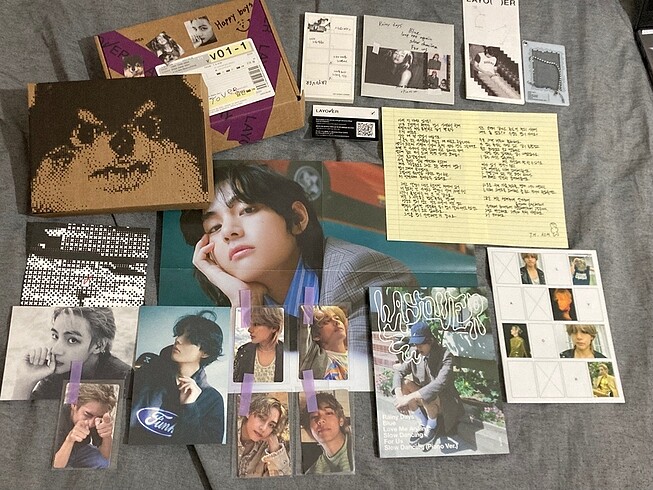 bts taehyung layover purple ver album