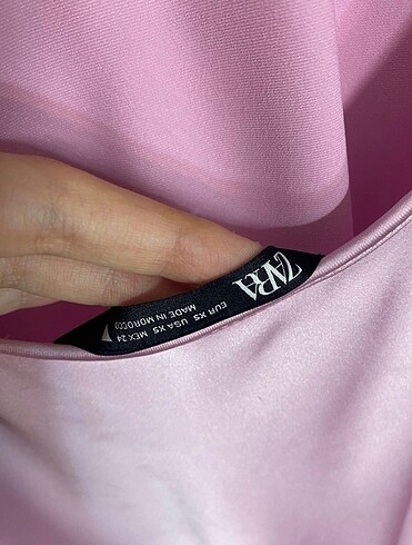 xs Beden Zara Saten Elbise