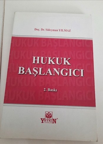 Hukuk Başlangıcı - Doç. Dr. Süleyman Yılmaz