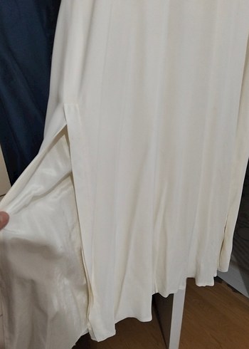 Uzun Beyaz Bohem Kadın Elbise - Görsel 4