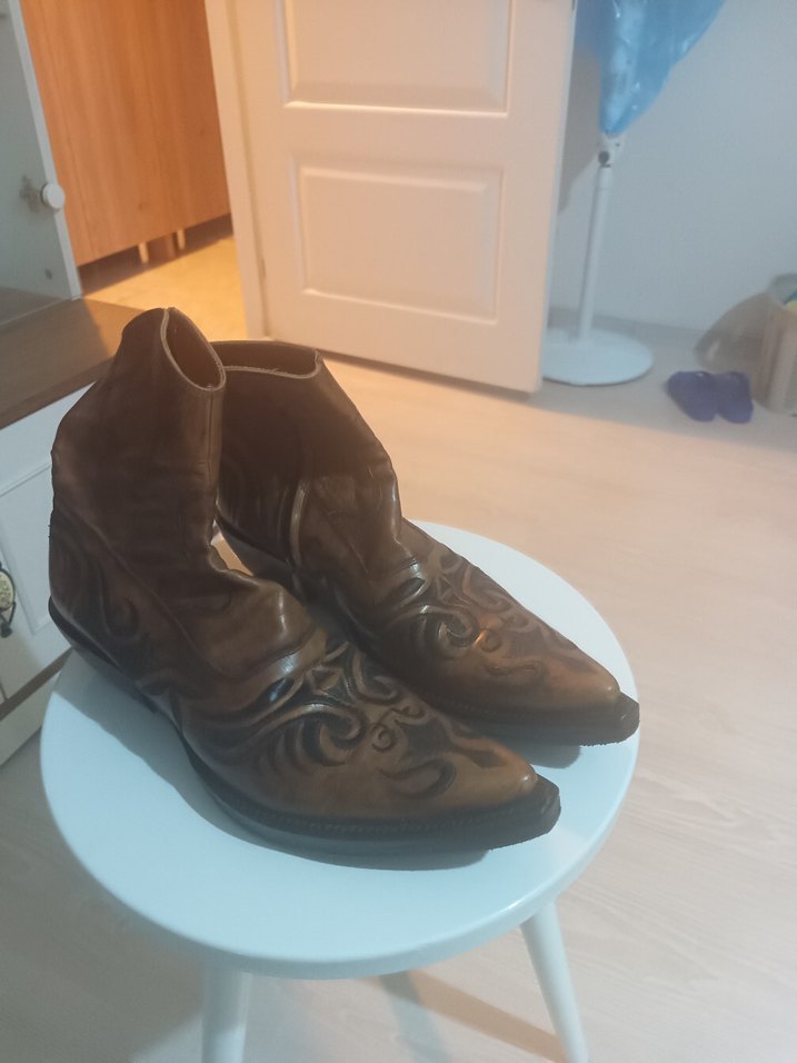 İtalyan Deri Kovboy Çizmesi Vero cuoio marka - Görsel 5