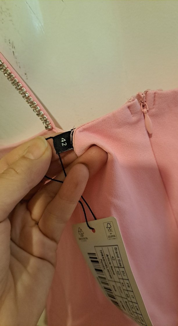 Pembe Mini Kolsuz Rahat Kesim Elbise - Görsel 5