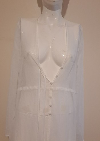 Beyaz Bohem Uzun Kadın Elbise - Görsel 3