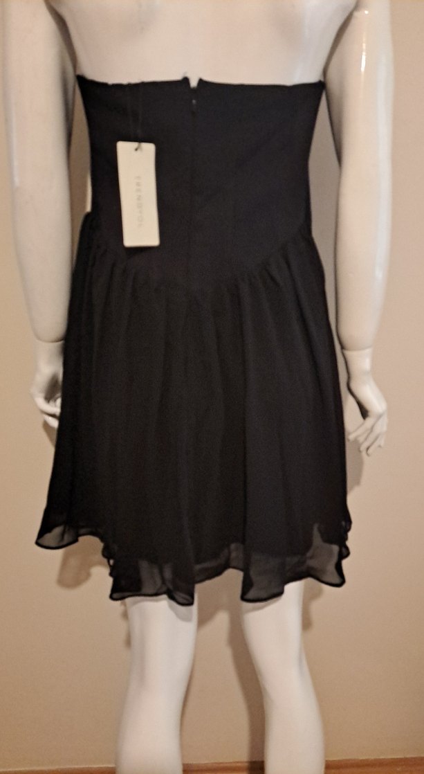 Askılı Siyah Midi Gotik Elbise - Görsel 4