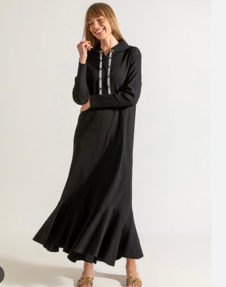 Muni muni kapüşonlu Elbise - Görsel 2