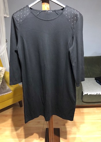 Siyah Uzun Kollu Elbisesi - Görsel 3