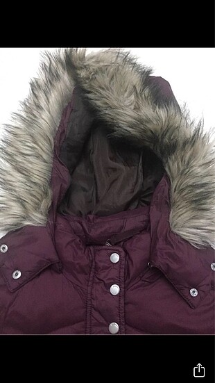 36 Beden bordo Renk Tüylü mont