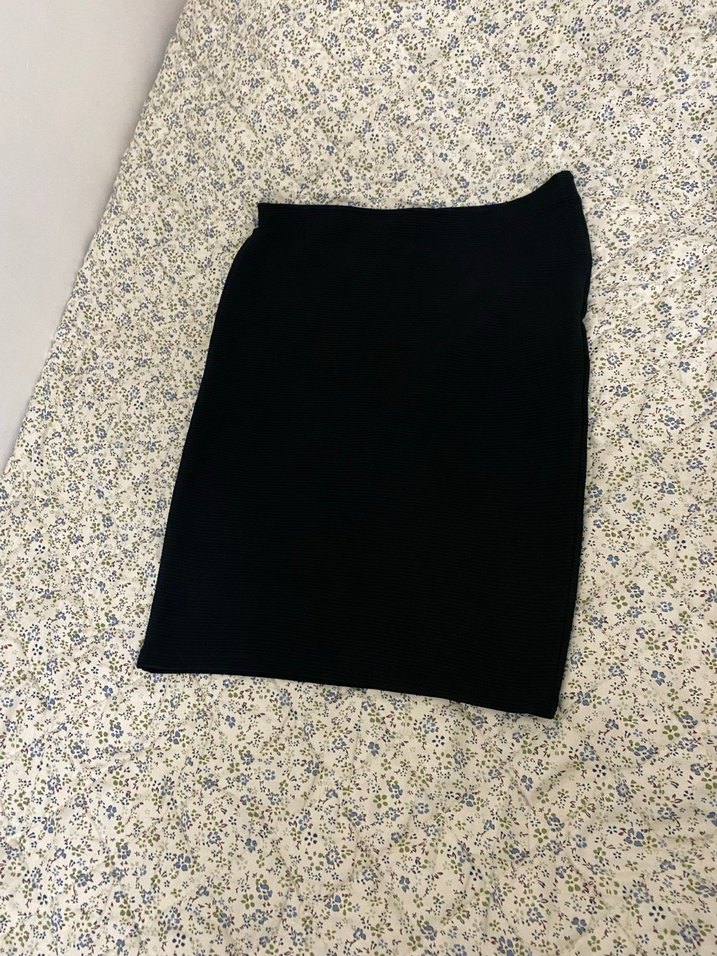 Dantel Detaylı Siyah Midi Kadın Etek - Görsel 2