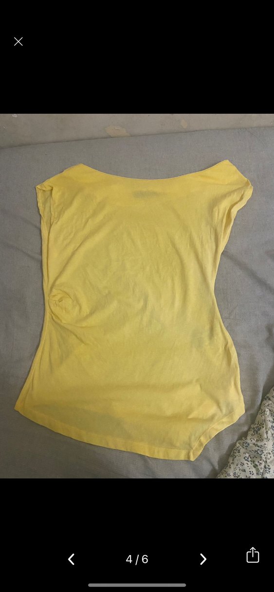 Sarı Mini Straplez Kadın Bluz - Görsel 3