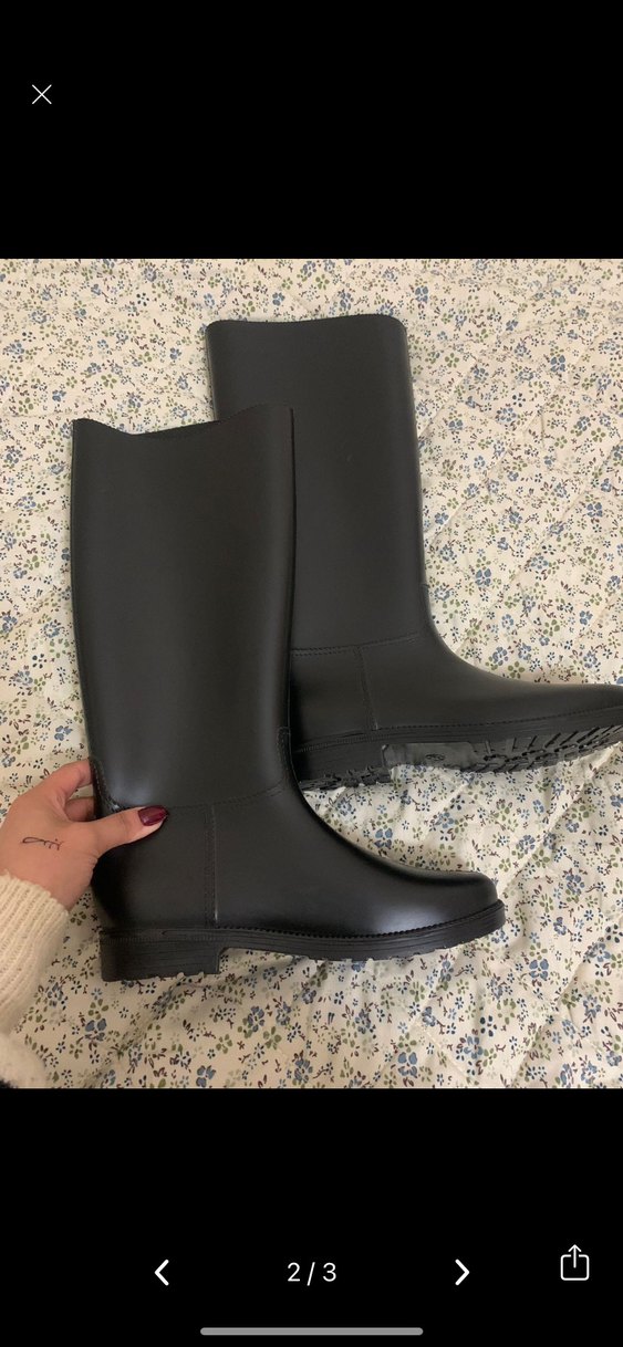 Kadın Siyah yağmur botu - Görsel 2