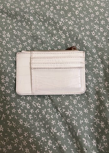 Beyaz Bershka Deri Fermuarlı Cüzdan - Görsel 2
