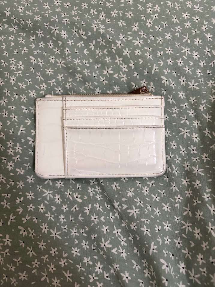 Beyaz Bershka Deri Fermuarlı Cüzdan - Görsel 2