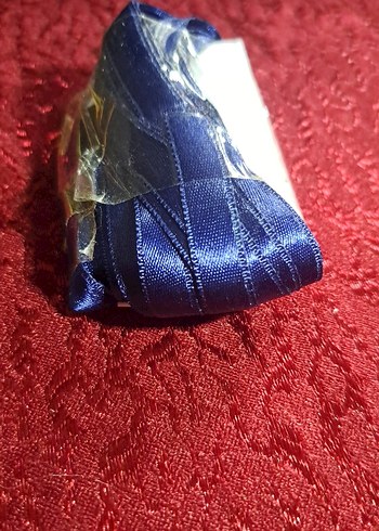 Parlak Mavi Saten Çift Taraflı Şerit. - Görsel 3