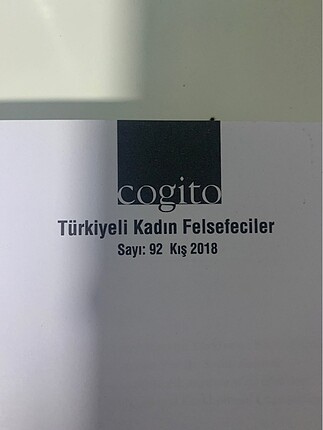  Beden Cogito Dergisi Türkiye?yi Kadın Felsefeciler