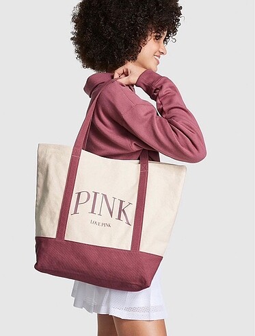 Pink kanvas çanta