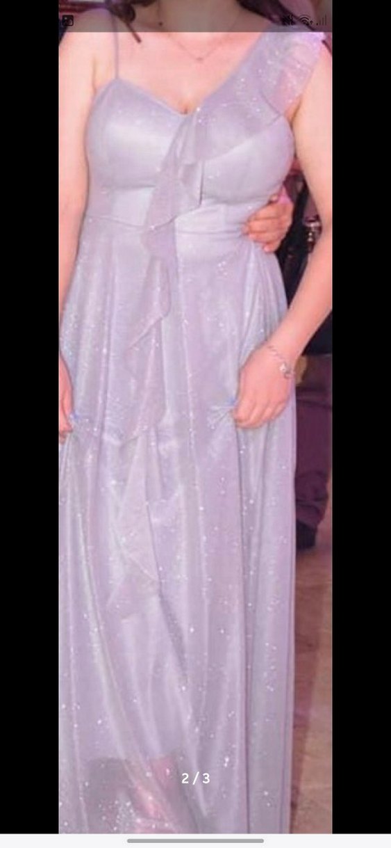 gri simli abiye Elbise - Görsel 3