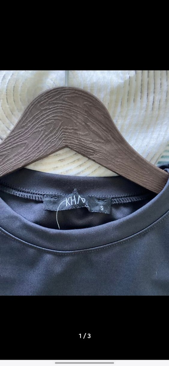 Siyah, kısa kollu, uzun, sade kadın elbisesi - Görsel 3