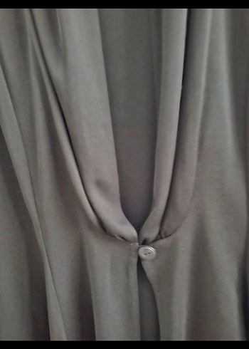 Siyah Drapeli Midi Hamile Ceketi - Görsel 3