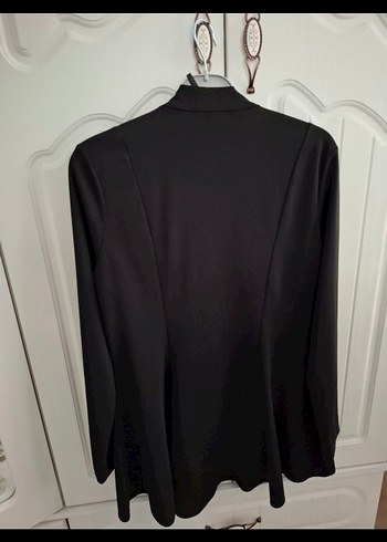 Siyah Drapeli Midi Hamile Ceketi - Görsel 5