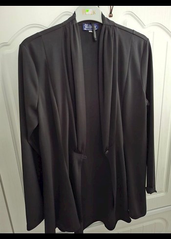 Siyah Drapeli Midi Hamile Ceketi - Görsel 2