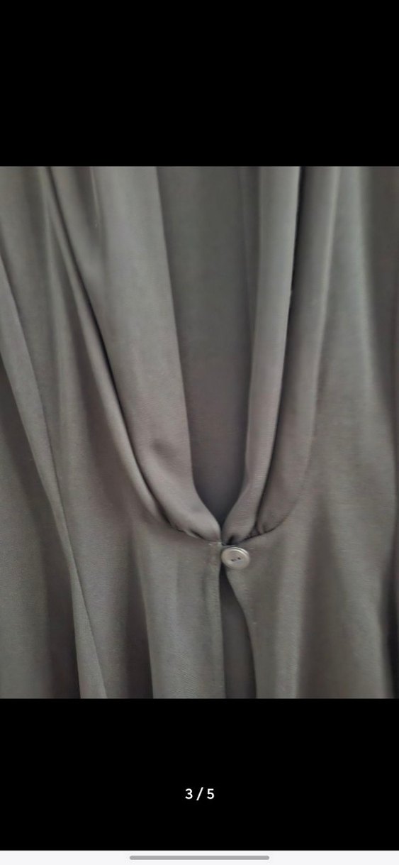 Siyah Drapeli Midi Hamile Ceketi - Görsel 3