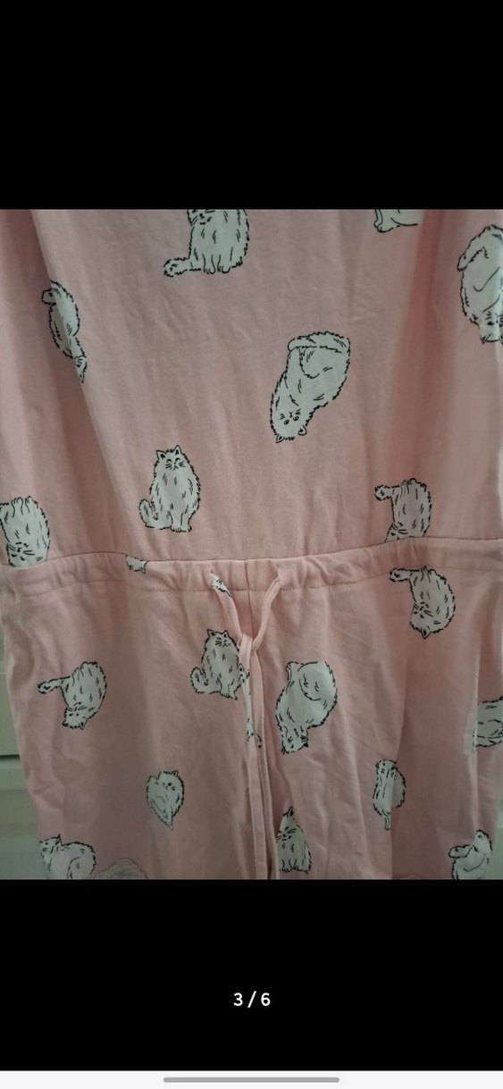 Pembe Desenli Kadın Tulum Pijama - Görsel 5