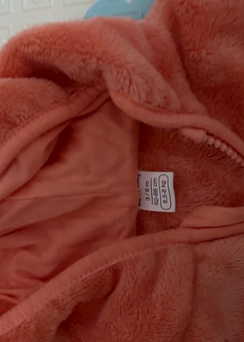 Turuncu Kapüşonlu Bebek Tulumu - Görsel 2