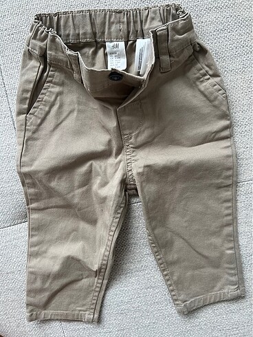 H&M H&m 4-6 ay lacivert ve bej erkek bebek pantolon