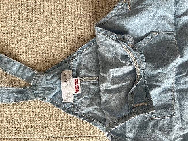 3 Ay Beden mavi Renk Zara kot ince bebek tulumu 3-6 ay 68cm