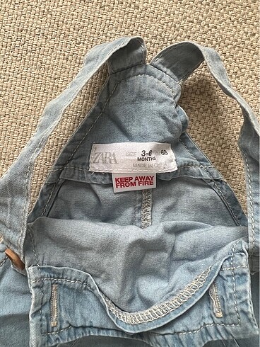 3 Ay Beden Zara kot ince bebek tulumu 3-6 ay 68cm