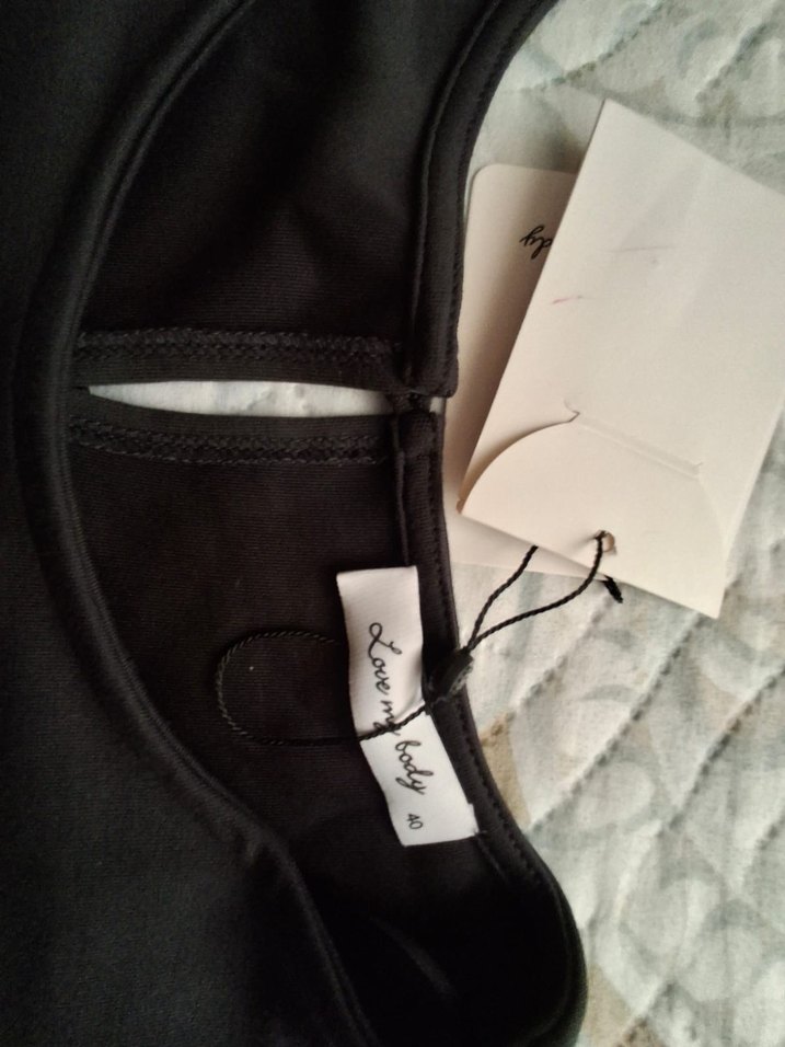 Siyah Kadın Salaş Crop Top - Görsel 2