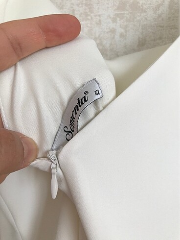 Sementa beyaz elbise - Görsel 7