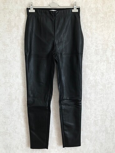 H&M deri pantolon tayt