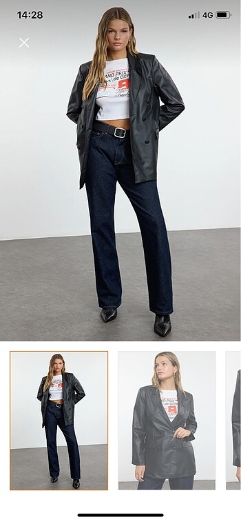 Trendyol & Milla Suni deri blazer ceket