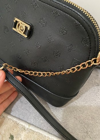 Pierre Cardin Siyah Deri Kadın Çanta - Klasik ve Modern