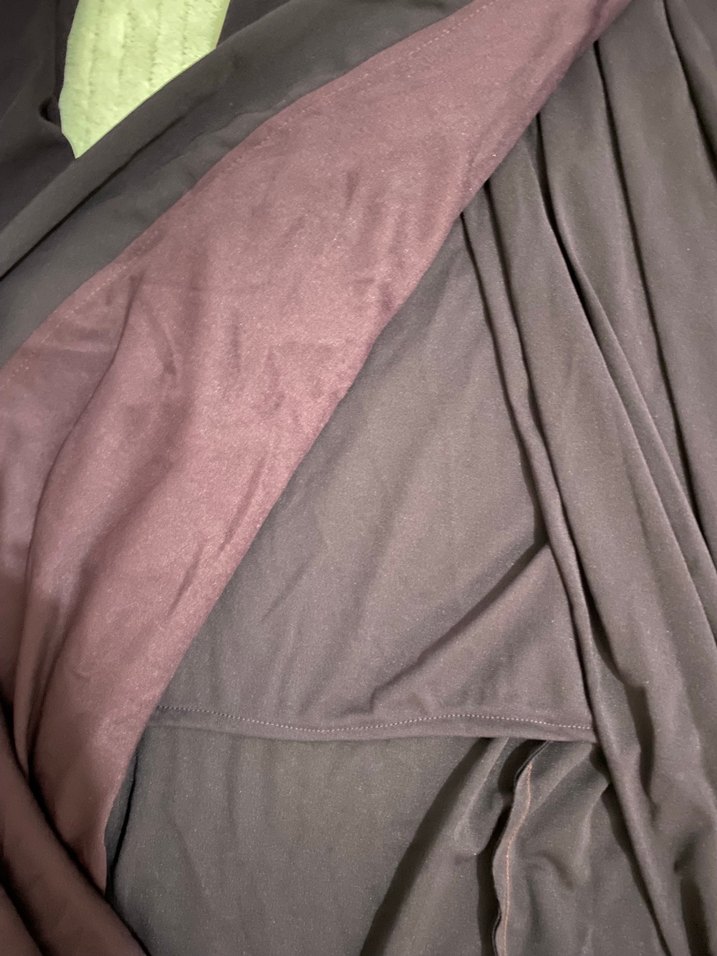 Uzun Kollu Mor Drapeli Uzun Elbise - Görsel 4