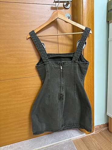 Zara Zara yeşil kot elbise
