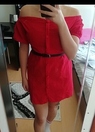Diğer Kırmızı günlük elbise
