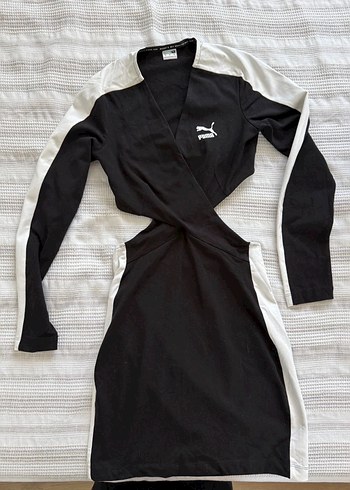 Puma Siyah Beyaz V Yaka Spor Elbise