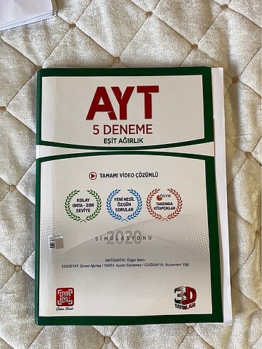 3D Yayınları AYT 5?li Deneme