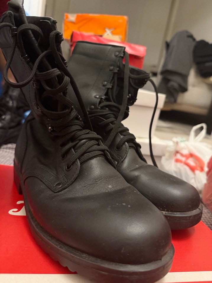 Siyah Erkek Bağcıklı Deri Botlar 41 - Görsel 2