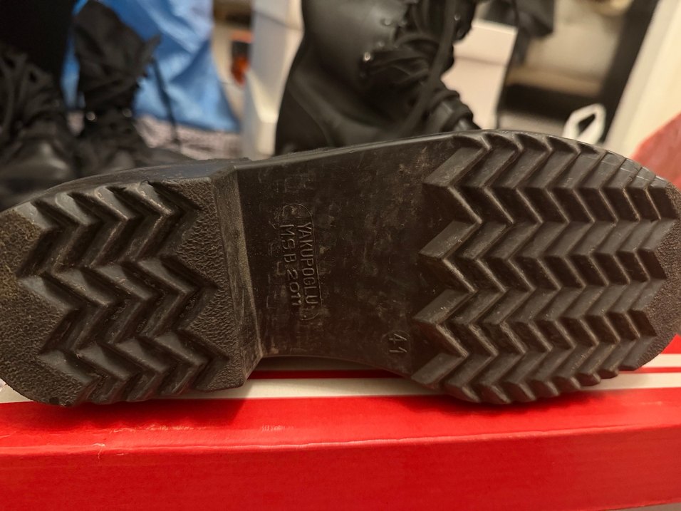 Siyah Erkek Bağcıklı Deri Botlar 41 - Görsel 3