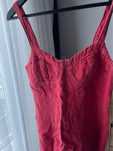 Topshop keten elbise