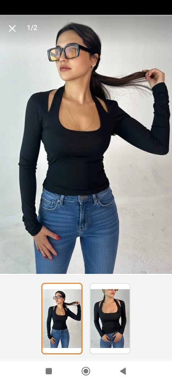 omuz detaylı bluz - Görsel 2