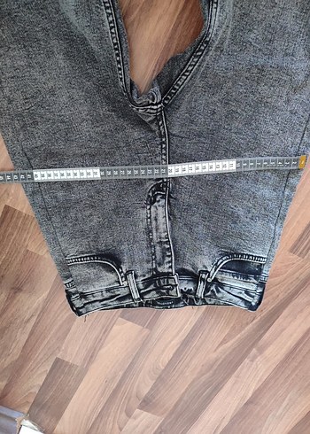 Gri yıkamalı jeans - Görsel 4