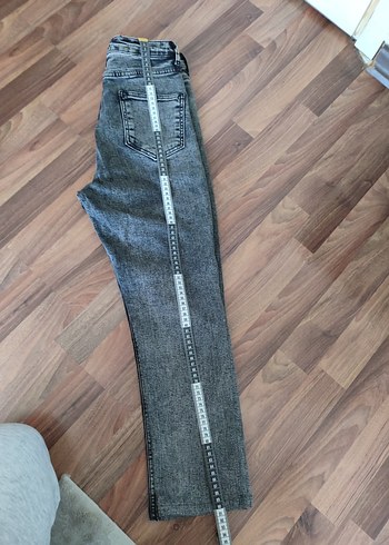 Gri yıkamalı jeans - Görsel 3