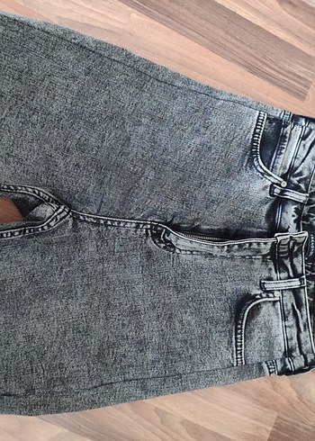 Gri yıkamalı jeans - Görsel 2