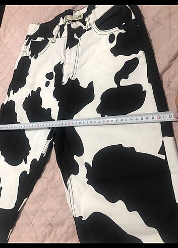 Diğer Sorunsuz zebra desen kot jean